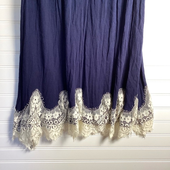 Umgee Sleeveless Lace Mini Dress cream and Blue Size 2XL - Picture 6 of 7